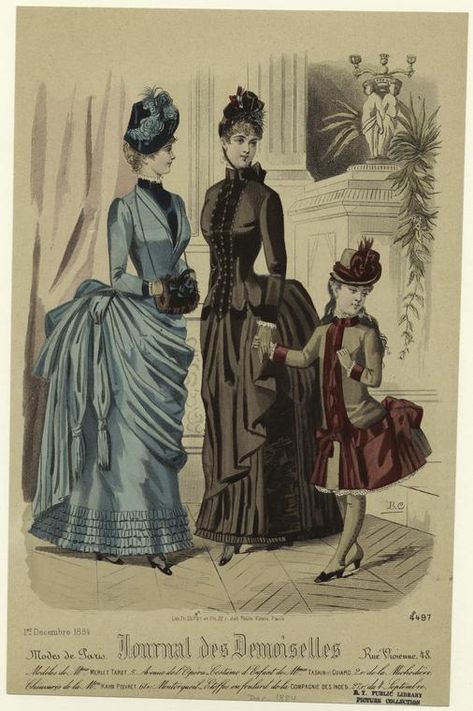 1884 Fashion, French Vintage Fashion, Burgundy Velvet Dress, 1880s Fashion, Era Fashion, Fashion Illustration Vintage, 19th Century Fashion, Old Fashion, Historical Costume