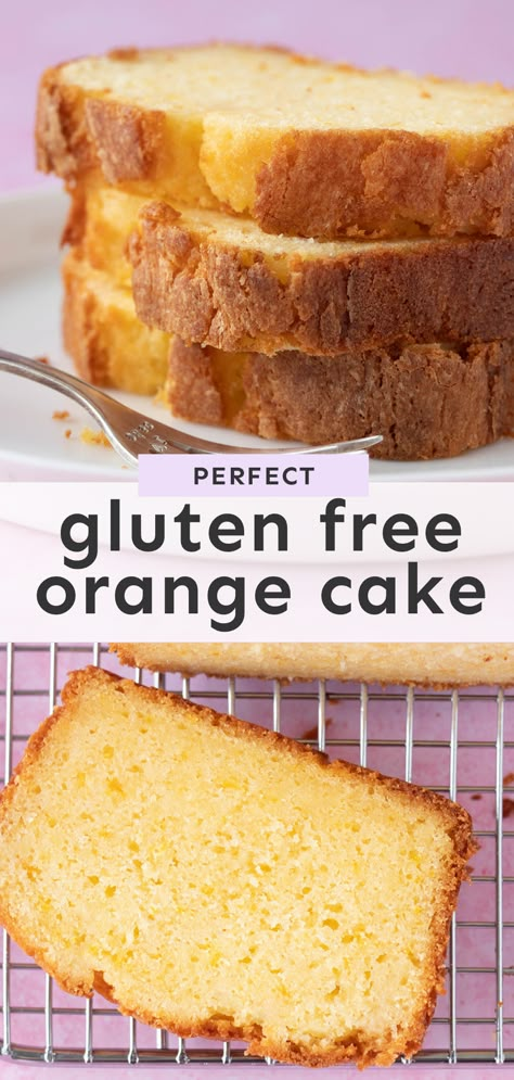 Gluten Free Orange Pound Cake, Gluten Free Orange Loaf, Vegan Gluten Free Almond Cake, Gf Orange Cake, Gluten Free Orange Bread, Small Gluten Free Cake, Gluten Free Orange Cake, Gluten Free Cake Recipes Easy, Orange Drizzle Cake