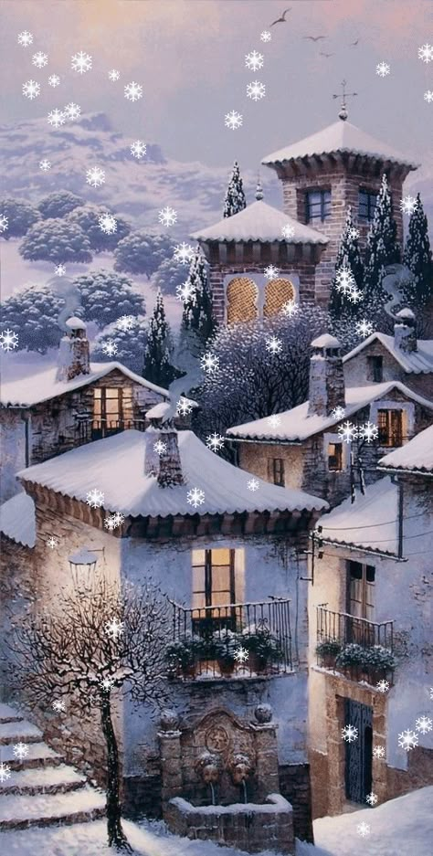 ☃️❄️WINTER Wonderland❄️⛄️ Winter Scenes Wonderland, Beautiful Winter Scenes, Snow Pictures, Christmas Scenery, Snow Village, Winter Photos, Winter Magic, Winter Scenery, Winter Beauty