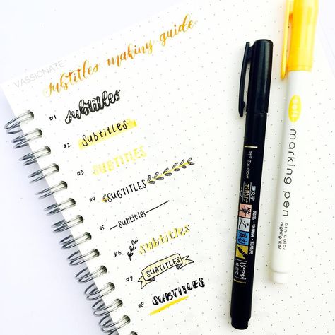 Subtitle making guide! ✨✨ Aesthetic Subtitles Notes, Subtitle Ideas, Journal Headers, Bullet Journal Titles, Bullet Journal Headers, Bullet Journal Key, Organization Bullet Journal, Bullet Journal Font, Bullet Journal Quotes