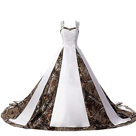 Camouflage Wedding Dresses, Camo Wedding Dress, Camo Wedding Dresses, Camouflage Wedding, Dresses With Appliques, Camo Wedding, Long Formal Gowns, Queen Dress, Wedding Dresses Satin