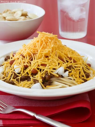 Cincinnati Chili Recipe | Food Network Kitchen | Food Network Simple Pastas, Chili Recipe Food Network, Cincinnati Chili Recipe, Cincinnati Style Chili, Skyline Chili, Cincinnati Chili, Chilli Recipes, Food Hub, Slow Cook