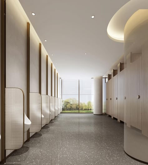 MUSE Design Awards | Civic / Public Huanghe song Theatre Hospitality Restroom Design, Luxury Public Restroom Design, Public Bathroom Architecture, Public Toilet Interior, Hotel Public Toilet, Public Bathroom Design, Public Toilet Design, Urinal Design, Office Bathroom Design