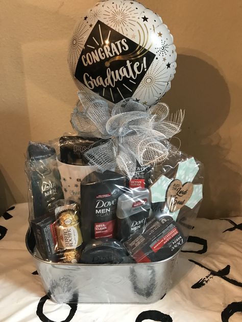 Graduation Basket Ideas For Guys, Valentine Chocolate Covered Strawberries, Graduation Gift Basket, Fathers Day Gift Basket, Gift Baskets For Him, Boyfriend Gift Basket, Baskets For Men, Birthday Basket, Gift Baskets For Men