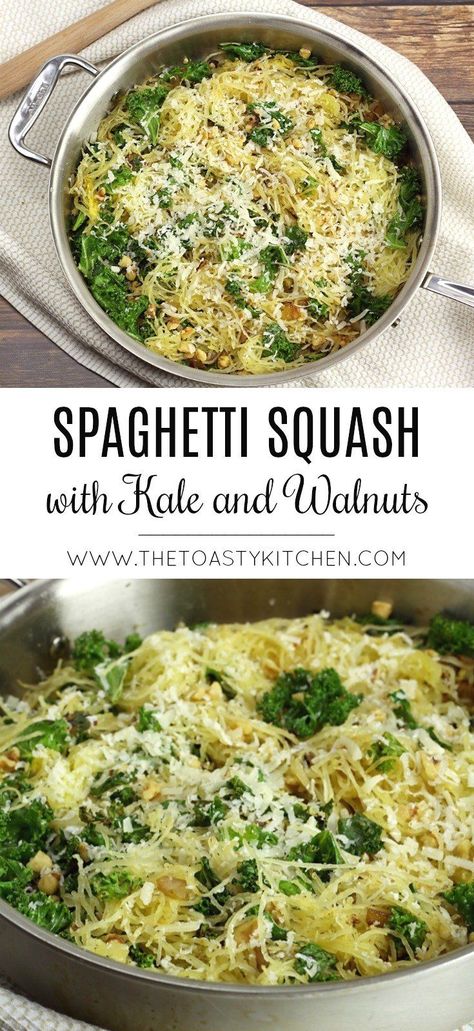 Recipes Spaghetti Squash, Spaghetti Squash Recipes Vegan, Recipes Spaghetti, Pasta Homemade, Spaghetti Squash Recipes, Kale Recipes, Vegetarian Entrees, Vegetarian Diet Plan, Diet Vegetarian