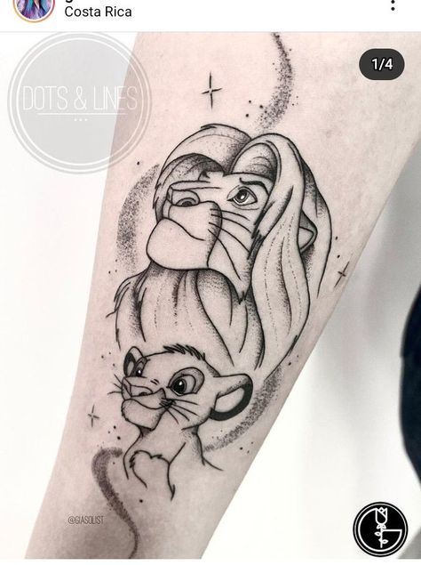 Simba Kiara Tattoo, Disney Lion King Tattoo, Re Leone Tattoo, Lion King Tattoo For Women, Lion King Tattoo Design, Lion Hand Tattoo Men, Lion King Tattoo Ideas, The Lion King Tattoo, Arm Tattoos For Women Upper