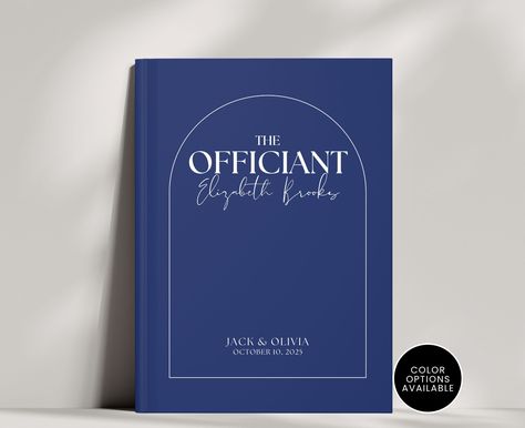 This Wedding Officiant Book is a custom notebook that serves as a thoughtful gift for your officiant or reverend. With its practical and sentimental value, it makes an ideal choice for wedding pastor gift ideas. Key Features: Elegant Design: The hardback cover ensures durability, protecting your precious words for years to come. Full wraparound print 150 lined pages (75 sheets) Matte finish Casewrap binding Note: 0.5""x0.5"" production barcode visible on the back cover. Coloring may appear slightly different than example images due to screen settings, lighting, and photography."  Late orders Tip - Consider sending a thoughtful Gift Teaser to let your loved ones know their special gift is on its way! RETURNS/EXCHANGE POLICY-  We currently do not accept returns or exchanges, as each order is Officiant Book, Pastor Gift Ideas, Officiant Gift, Gift For Pastor, Wedding Officiant Gift, Wedding Journal, Custom Notebook, Proposal Wedding, Gifts For Pastors