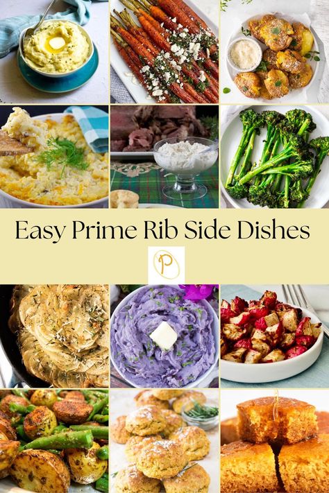 from mashed potatoes, to radishes, to corn bread side dishes to compliment prime rib for this holiday table. Sides To Go With Prime Rib, Prime Rib Sides Christmas Dinners, Prime Rib Roast Sides Dishes, Side Dishes For Prime Rib, Prime Rib Side Dishes, Rib Side Dishes, Prime Rib Sides, Easy Prime Rib, Roasted Side Dishes