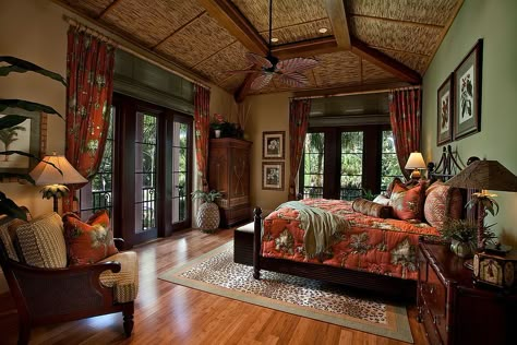 Caribbean Bedroom, Caribbean Interior Design, West Indies Decor, Colonial Bedroom, Tropical Bedroom, Made Bed, British Colonial Decor, Moroccan Bedroom, Tropical Bedrooms