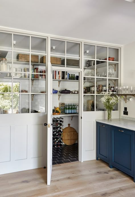 Complete House Renovation, West Hampstead, Classic English Kitchen, Herringbone Kitchen, Built In Pantry, English Kitchens, Casa Container, Pantry Design, Kitchen Collection