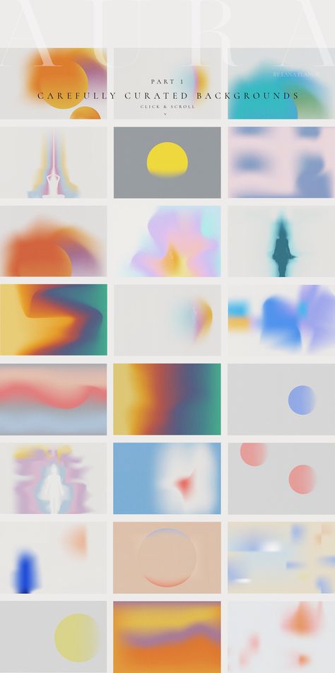 AURA gradient collection by Lana Elanor on @creativemarket Gradient Outfit, Backgrounds Gradient, Neutral Textures, Aura Spiritual, Aura Design, Magic Background, Gradient Graphic, Gradient Art, Bubble Font