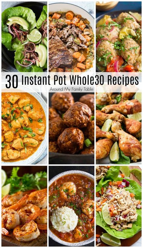 Planning for your Whole30 month doesn't have to be overwhelming.  I've collected a month's worth of delicious Whole30 Instant Pot Recipes to get you through the month. Whole 30 Instapot Recipes, Healthy Instant Pot Recipes Clean Eating, Instant Pot Whole 30, Gc Names, Healthy Instapot Recipes, Instant Pot Recipes Healthy, Whole30 Instant Pot, Whole 30 Meal Plan, Whole 30 Diet