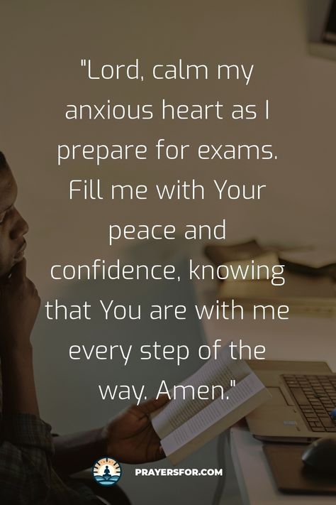 Peace During Exams Prayer Prayers For Exams, Prayer For Exam Success, Prayer Before Studying, Exam Prayer, Prayer For Students, Prayer For Help, Prayers For My Daughter, How To Pass Exams, Exam Success