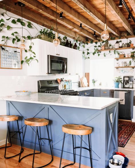 16 Inspiring LGBTQ+ Influencers to Follow on Instagram Exposed Beams Ceiling, Geometric Side Table, Urban Outfitters Home, Kitchen Ceiling, Kitchen Cabinet Hardware, House On The Rock, Low Cabinet, Exposed Beams, Kitchen Photos