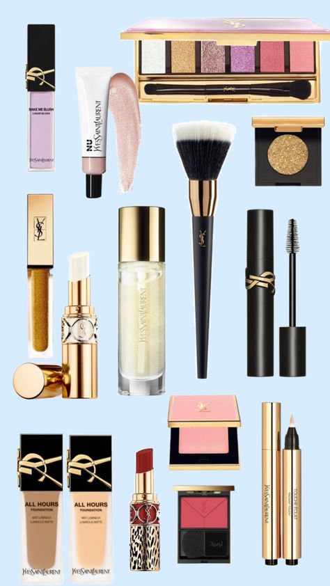 Yves saint Laurent ❤️ Ysl Makeup, Pretty Makeup, Makeup Accessories, Makeup Bag, Yves Saint Laurent, Choker Necklace, Saint Laurent, Make Up, Skin Care