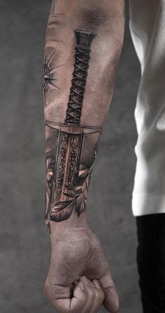 Tatoo Crown, Unique Tattoos For Men, Awareness Tattoo, Knight Tattoo, Warrior Tattoos, Arm Sleeve Tattoos, 3d Tattoo, Best Sleeve Tattoos, Viking Tattoos