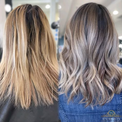 Ashy Beige Blonde Hair, Blonde Hair Gloss, Gray Blonde Hair, Hair Blending, Beige Blonde Hair, Grey Blonde Hair, Grey Hair Transformation, Ash Blonde Hair Colour, New Hair Do