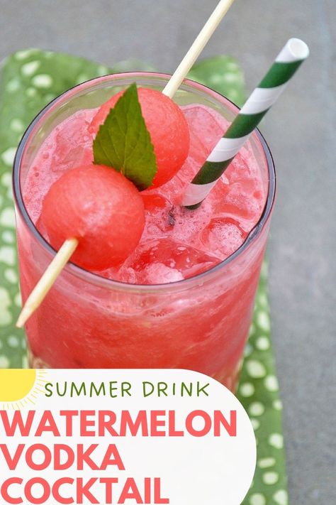 Super refreshing, a great summer drink! Watermelon Vodka Cocktail Watermelon Summer Drinks Alcohol, Watermelon Drinks With Alcohol, Watermelon Cocktails, Watermelon Drinks, Watermelon Drinks With Alcohol Vodka, Watermelon Vodka Drinks Recipes, Melon Vodka Drinks, Watermelon Summer Drinks, Watermelon Lemonade Cocktail