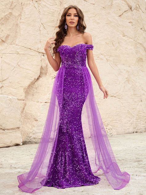 Royal purple prom dress