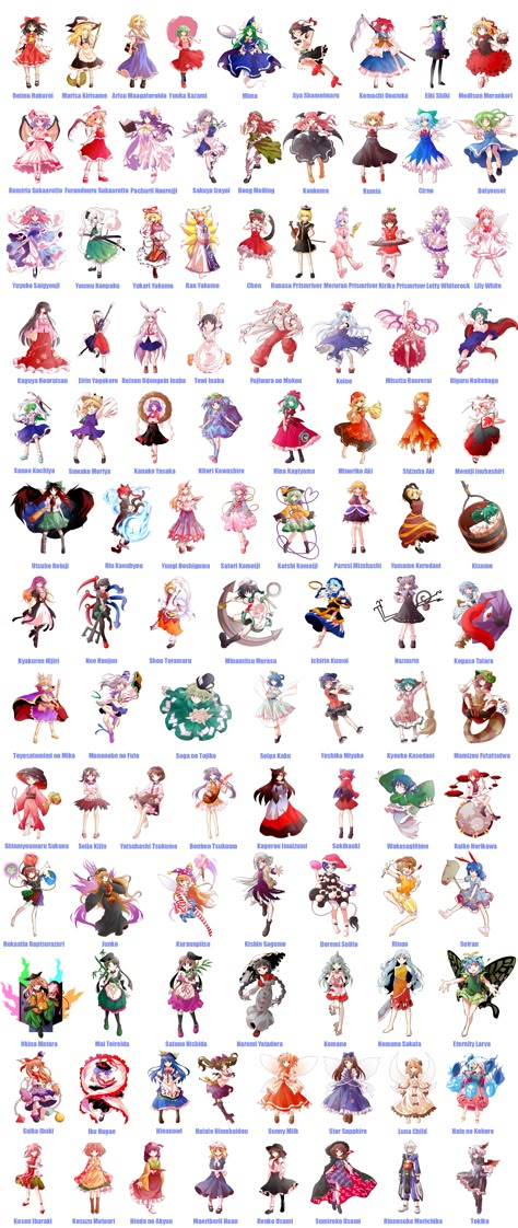 Based on art by dairi. #touhou #touhouproject #reimu #marisa #alice #cirno #remilia #sakuya #daiyousei #youmu #kaguya #tewi #reisen #nitori #girl Touhou Character Design, All Touhou Characters, Touhou Pfp Icon, Cirno And Daiyousei, Cirno X Daiyousei, Marisa X Alice, Reimu Touhou Pfp, Marisa X Reimu, Koishi Komeiji Heart Throbbing Adventure