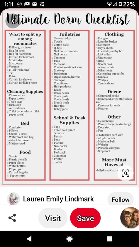 College Toiletries List, Toiletries Checklist, Toiletries List, Dorm Checklist, College Packing, College Stuff, Dorm Ideas, College Girl, Lint Roller