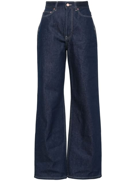 Find JEAN PAUL GAULTIER The Conical Cotton Jeans on Editorialist. indigo blue cotton denim logo patch to the rear contrast stitching decorative stitching to the rear belt loops classic five pockets high-rise front button and zip fastening Elegant Jeans, Jeans Png, Stitching Jeans, Pants Aesthetic, Luxury Jeans, Decorative Stitching, Cotton Jeans, Paul Gaultier, Designer Jeans