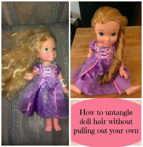 Pinterest Fail or No Fail: Rehab Doll Hair! Untangle Doll Hair, Doll Hair Detangler, Baby Doll Hair, Pinterest Fail, Doll Hair, Future Baby, Future Kids, American Girl Doll, Girl Dolls