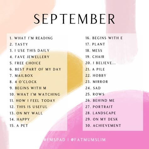 Photography Challenge September, September Photo Challenge 2023, September Picture Challenge, September Photo Challenge 2024, September On Instagram, September Instagram Challenge, Photo A Day Challenge 2023, September Photo A Day, September Reading Challenge