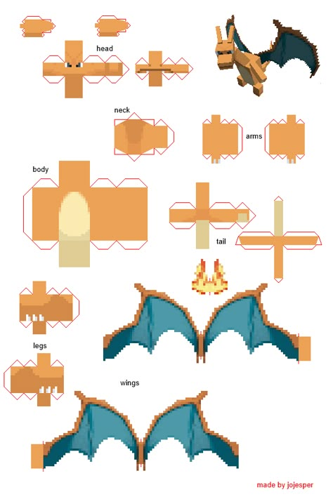 Pokemon Papercraft, Papercraft Pokemon, Pokemon Craft, Pokemon Charizard, Paper Toys Template, Paper Craft Ideas, Paper Doll Template, Pokemon Party, Papercraft Templates