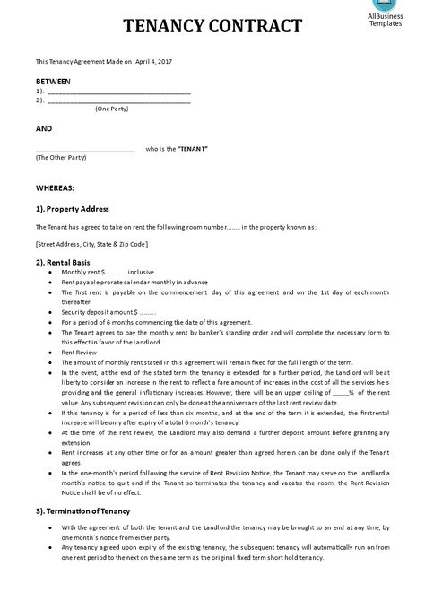 Tenancy Agreement template - Download this Tenancy Agreement and after downloading you can customize every detail very easy in order to make it a solid agreement with landlord and tenant. Tenancy Agreement Uk, Tenant Agreement Form, Tenancy Agreement Template Uk, Tenancy Agreement, Rental Agreement Templates, Contract Law, Contract Agreement, Document Sign, The Tenant