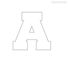 Free Printable Block Letter Stencils | Stencil Letters A Printable Free A Stencils | Stencil Letters Org Letter Cutouts Printable, Letter A Printable, Large Printable Letters, Letter Stencils Printables, Stencil Letters, Letter Templates Free, Printable Alphabet Letters, Alphabet Stencils, Printable Alphabet