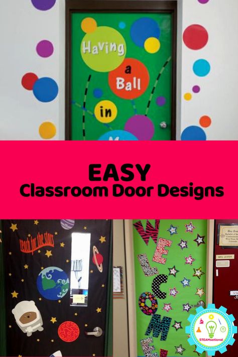 Super Easy Classroom Door Decorations Anyone Can Make! 9 Fun Classroom Door Decorations, Activity Corner Ideas For Classroom, Door Decorations Classroom Literacy Week, Easy Door Decorations Classroom Simple, Prek Door Ideas, Welcome Back Classroom Door Ideas, Class Door Decoration Ideas For Preschool, Simple Classroom Door Ideas, Pre K Door