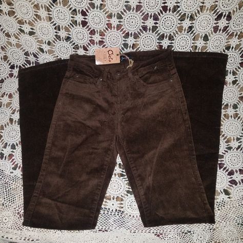 Brown Corduroy Flare Nwt G-Sp/Pj Corduroy Brown Pants, Pants Png, Corduroy Flares, Brown Corduroy Pants, Downtown Outfits, Clothing Board, Brown Jeans, Brown Cat, Brown Corduroy