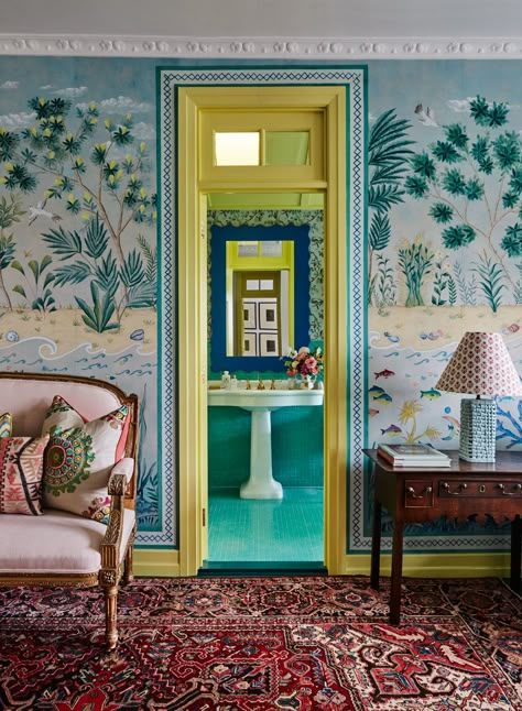 How to do Maximalism – Sophie Robinson Julie Core, Reused Furniture, Anna Spiro, Sophie Robinson, Australian Interior Design, Wallpaper Companies, Hand Painted Wallpaper, Chinoiserie Style, Pattern Play