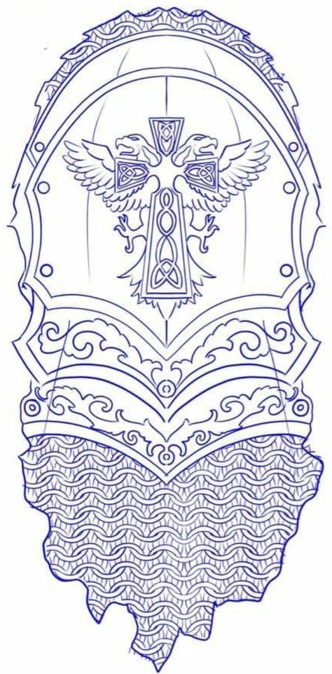 Castles Tattoo Design, Shoulder Armor Tattoo Stencil, Knights Armor Tattoo, Armor Tattoo Stencil, Armor Drawing Reference Female, Knight Armor Tattoo, Shoulder Armor Tattoo Design, Arm Outline Template For Tattoo, Armor Tattoo Design