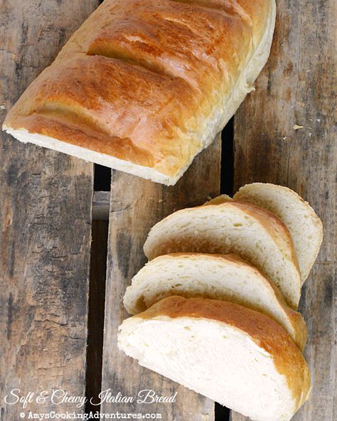 Soft & Chewy Italian Bread #SecretRecipeClub Chewy Bread Recipe, Lemon Pound Cakes, Homemade Italian Bread, Rock Crock Recipes, Italian Bread Recipes, Chewy Bread, Plain Bread, No Yeast Bread, Baking Breads