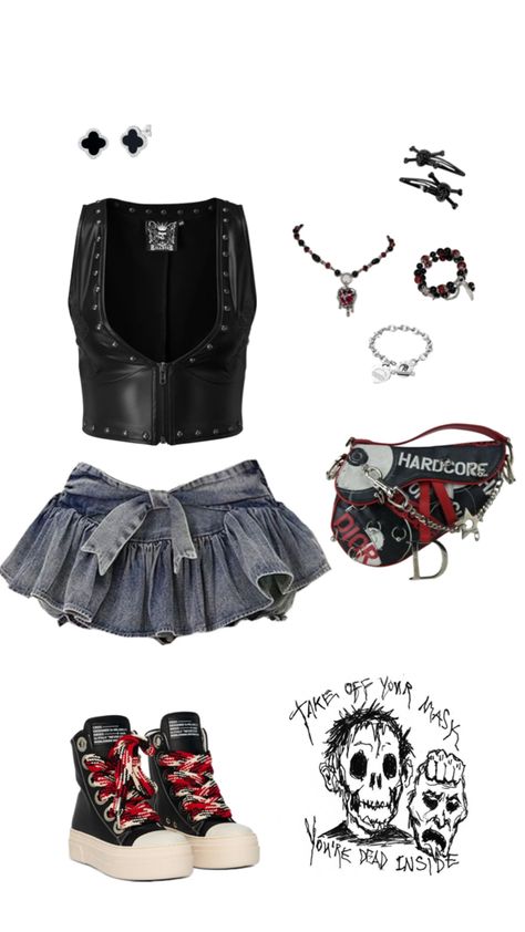 I LOVE IT I WILL DEFINITELY WEAR THIS #alt #outfit #rock #ootd Outfit Rock, Mama Awards, Rock Outfit, Rock Outfits, Performance Outfit, Stage Outfits, I Love It, Love It, Fashion Inspo