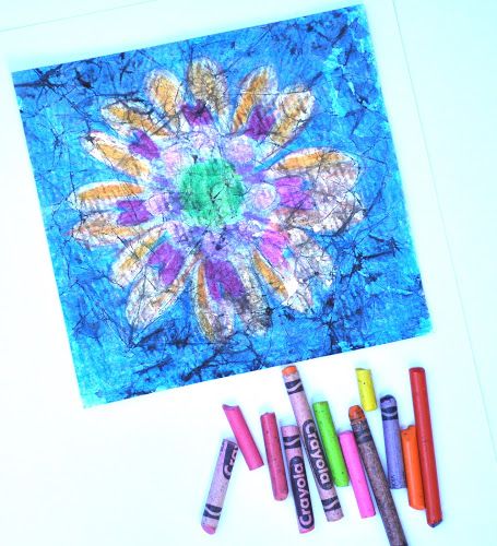 Crayon Batik On Paper, Batik On Paper, Crayon Batik, Weekly Rhythm, Crayon Activities, Batik Diy, Rhythm Art, Batik Ideas, Entertaining Kids