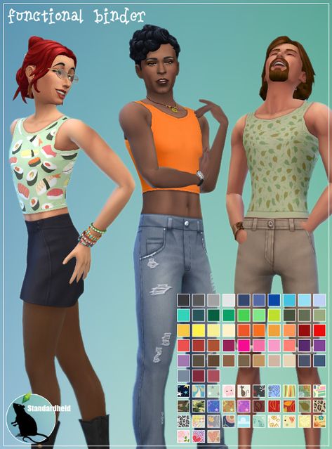 Functional Binder Binder Sims 4 Cc, Sims 4 Cc Chest Binder, Sims 4 Binder Cc, Trans Cc Sims 4, Sims Four Cc, Chest Binder, The Sims 4 Maxis Match, Sims Characters Ideas, Sims 4 Studio