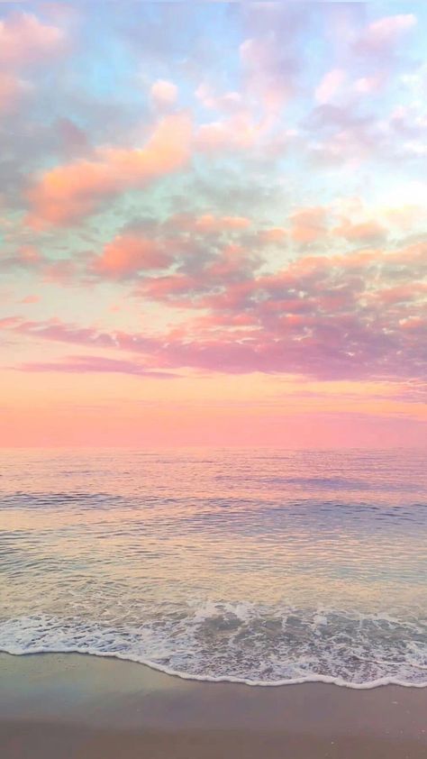 Pastel Dreams-Soft & Cute Backgrounds Pastel Design, Arte Do Kawaii, Pastel Sunset, Australian Beach, Iphone Wallpaper Sky, Watercolor Sunset, Wallpaper Nature Flowers, Beach Background, Pretty Landscapes