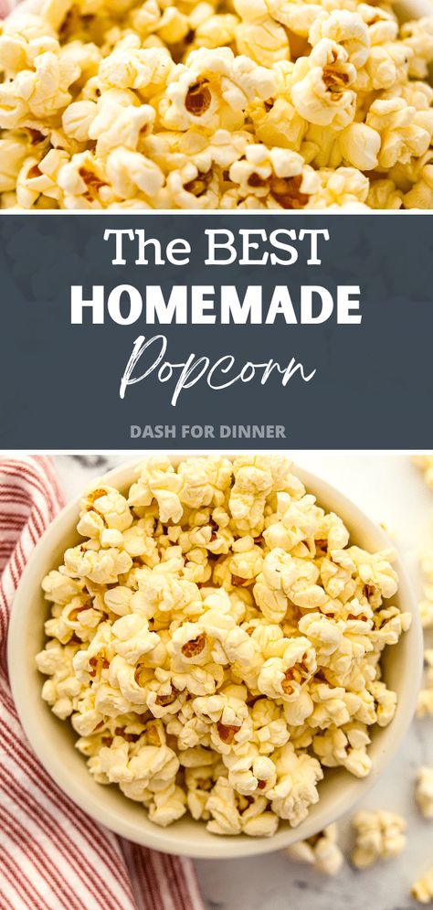 A bowl of buttery popcorn on a marble background. Homemade Popcorn Recipes, Homemade Snack Recipes, Homemade Snacks Recipes, Homemade Popcorn, Popcorn Recipe, Popcorn Recipes, Homemade Snacks, Movie Theater, Simple Ingredient