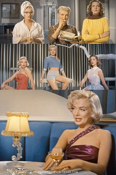 how to marry a millionaire fashion marilyn monroe Millionaire Dress, 1950s Fashion Teenagers, Hair Old Hollywood, Jessica Vill, Hairstyles 50s, 50s Movies, 1950s Glam, Sleek Dresses, Purple Evening Gown