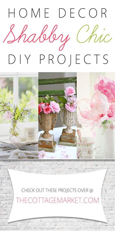 Shabby Chic Diy Projects, Diy Shabby Chic, Diy Home Decor For Apartments, Shabby Chic Desk, Shabby Chic Home Decor, Decoration Shabby, Cottage Market, Shabby Chic Home, Estilo Shabby Chic