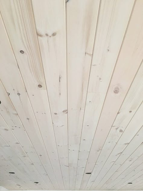 blueheronhaus.com White Wash Ceiling, Knotty Pine Ceiling, Wash Walls, White Washed Pine, Knotty Pine Walls, White Wash Walls, Shiplap Ceiling, Tongue And Groove Ceiling, Whitewashed Wood