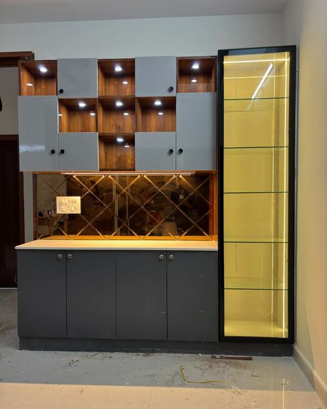 @akshara_glass #kitchendesign profile doors #glass #aksharaglass Crockery Unit, Counter Design, Glass Texture, Glass Door, Kitchen Design, Doors, Texture, Glass, Quick Saves