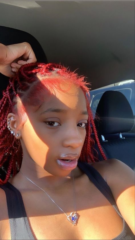 Feed In Braids Hairstyles, Box Braids Hairstyles For Black Women, Dyed Hair Inspiration, Braids Hairstyles Pictures, Cute Box Braids Hairstyles, Quick Braided Hairstyles, Pretty Braided Hairstyles, Slick Hairstyles, Dope Hairstyles