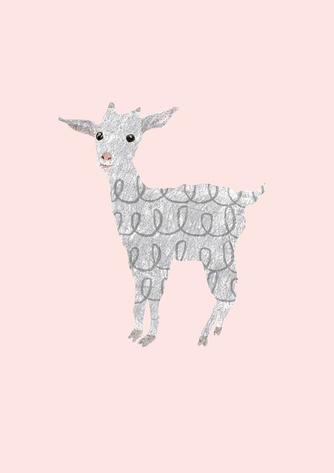 Cute Goat Art, Goat Wallpapers, Goat Art Illustration, Funny Goat Drawing, Goat Drawing, Goat Illustration, Goat Illustration Cute, Goat Graphic, Goat Vector Illustration