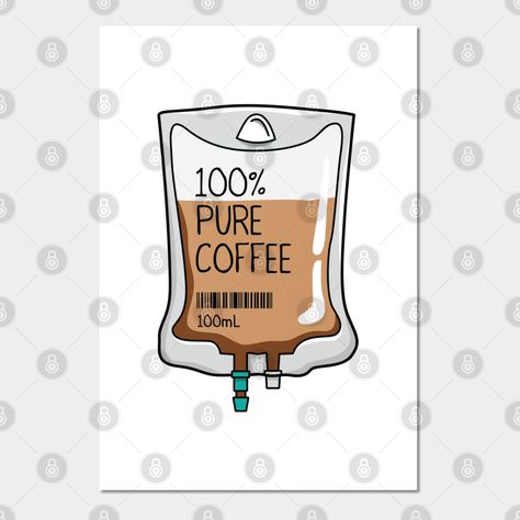 100% Pure Coffee IV Bag design fitting for medical and nursing students, nurses, doctors, and health workers who are coffee lovers. It can also be given as an awesome gift to your family members, relatives, boyfriend, girlfriend, or friends who work in medical field. The design is also fitting in time for National IV Nurse Day, National Wise Health Care Consumer Month, National Social Workers' Month, Healthcare HR Week, National Doctors' Day, World Health Day, National Healthcare Volunteer Week… Iv Nurse, Coffee Iv, National Nurses Day, Iv Bag, Nurse Day, National Doctors Day, Hydrangea Painting, Health Workers, Doctors Day