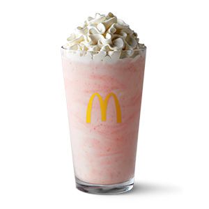 Mcdonalds Shakes, Vanilla Soft Serve, Soft Serve Cone, Mcdonald Menu, Strawberry Sundae, Strawberry Shake, Breakfast Platter, Strawberry Topping, Strawberry Milkshake