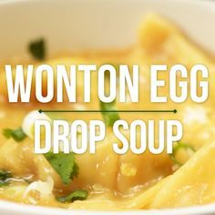 Egg Drop Wonton Soup Recipe, Eggdrop Soup Recipe, Egg Drop Ideas, Soup Recipes Asian, Soup Chinese, Wonton Soup Recipe, Healthy Calories, Broccoli Cheddar Soup Recipe, Asian Soups